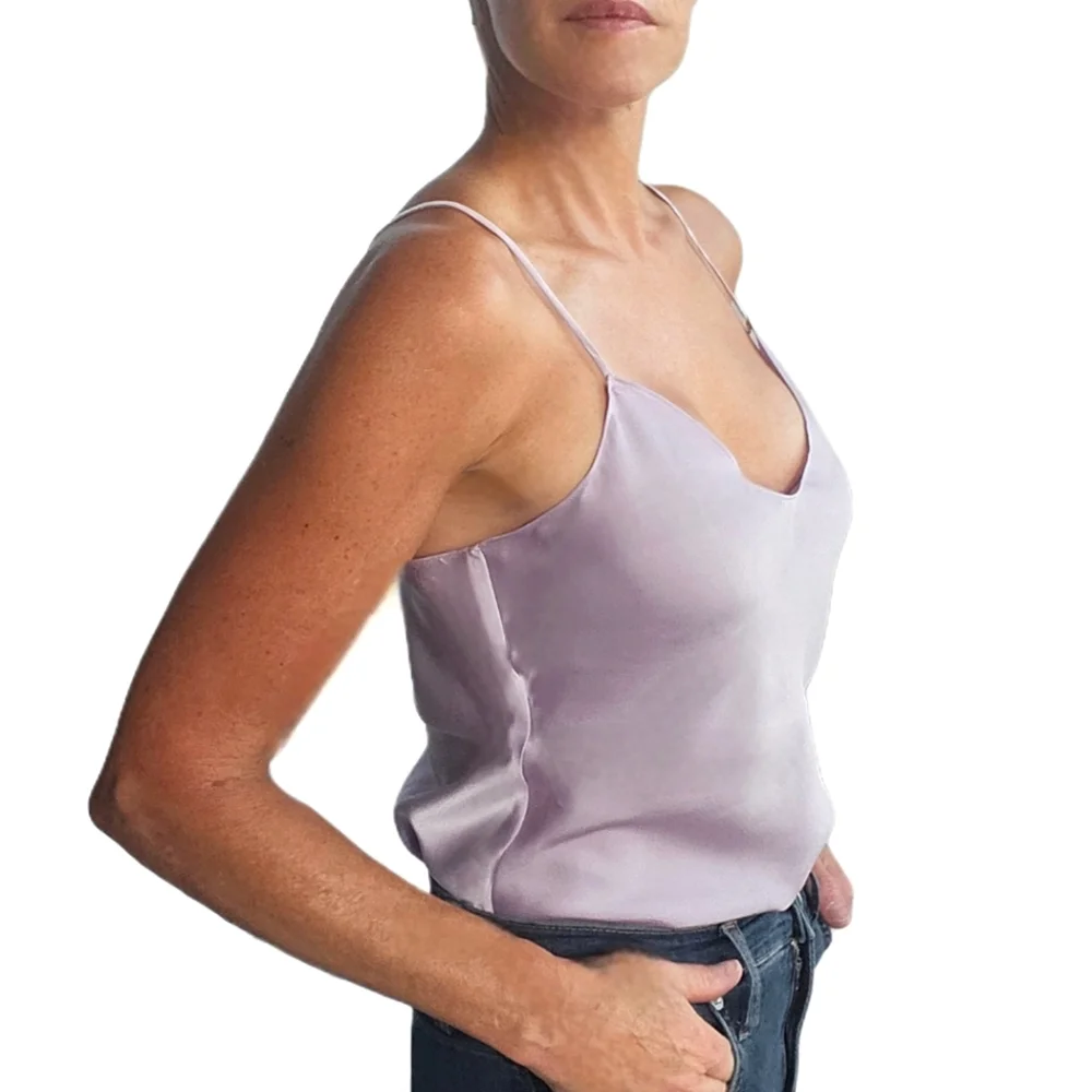 ❤️SPECIAL❤️NWT. POLO RALPH LAUREN Satin V-Neck Cami In Lavender - Picture 8 of 14